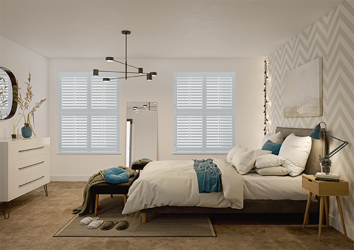 Kensington, Cloud Grey - Tier on Tier Plantation Shutter - Image 9